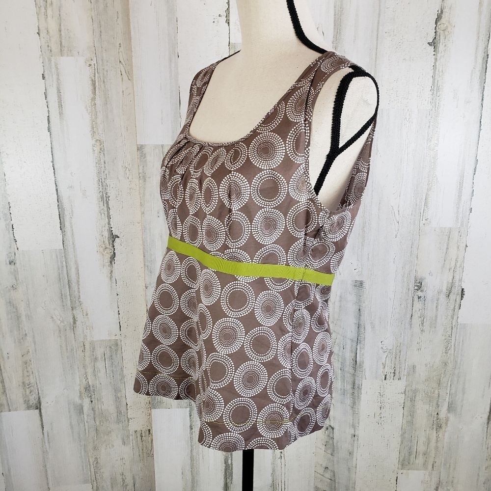 Boden Brown and Lime Patterned Blouse - Picture 2 of 6